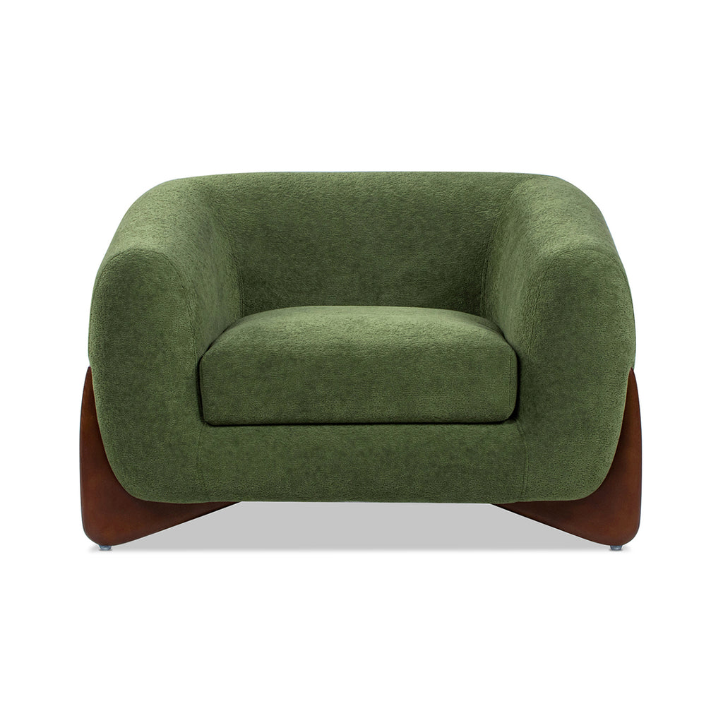 Alpine 44' Sherpa Arm Chair, Moss Green Fleeced Teddy