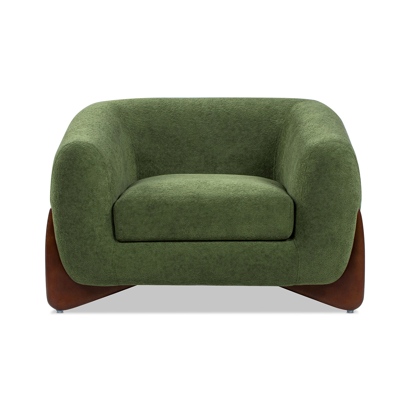 Alpine 44' Sherpa Arm Chair, Moss Green Fleeced Teddy