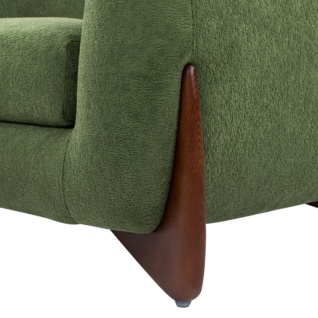 Alpine 44' Sherpa Arm Chair, Moss Green Fleeced Teddy