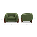 Alpine 44' Sherpa Arm Chair, Moss Green Fleeced Teddy