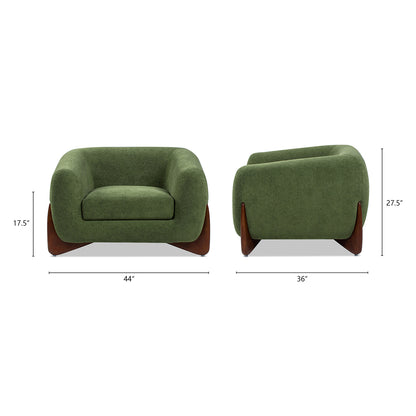 Alpine 44' Sherpa Arm Chair, Moss Green Fleeced Teddy
