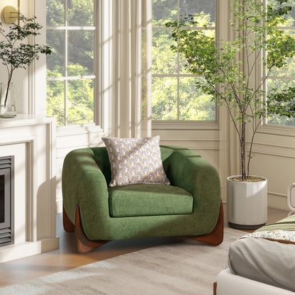 Alpine 44' Sherpa Arm Chair, Moss Green Fleeced Teddy