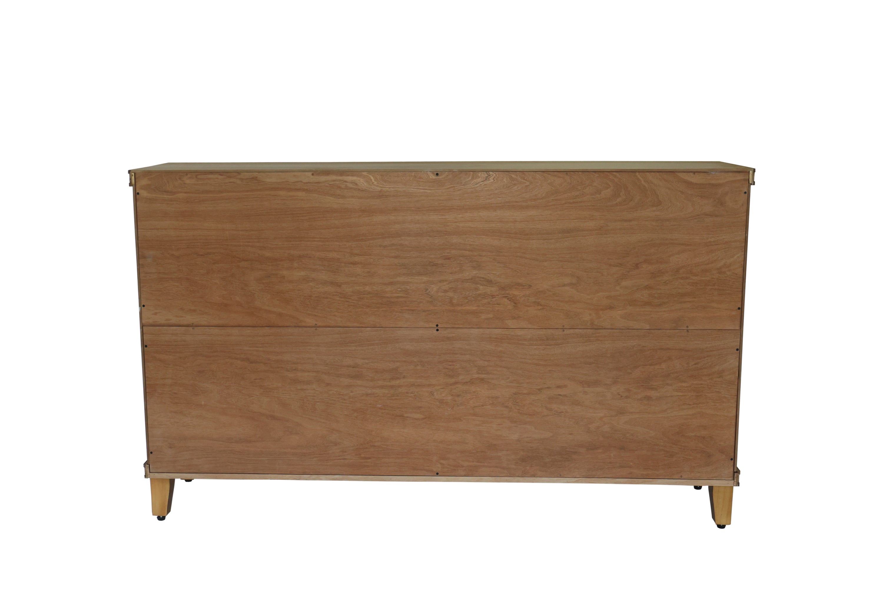 59' Brown Accent Cabinet with 4 Doors, Natural Wood Buffet Cabinet, Media Cabinet, Console Cabinet, Cabinet for Entryway, Living Room, Bedroom, Dining Room