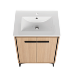 24 Inch Bathroom Vanity Base with basin, Storage Cabinet with Doors, Engineered Wood