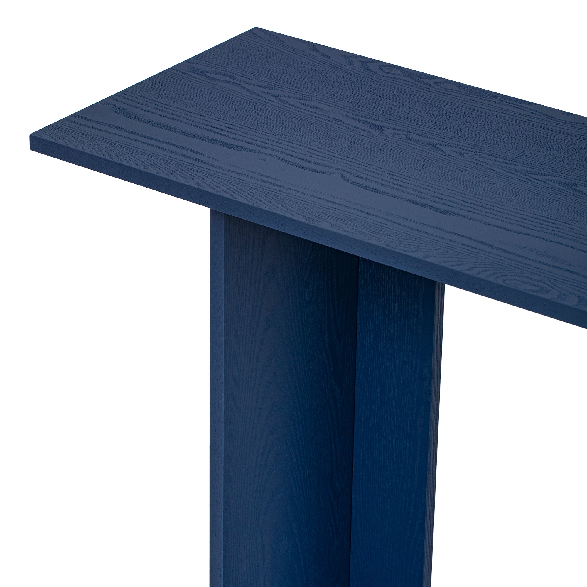 U_STYLE Modern and Curved Design Ash Veneer Console Table with Shelf,Suitable for Entryway,Hallway Living Room,Foyer,Corridor