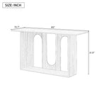 U_STYLE Modern and Curved Design Ash Veneer Console Table with Shelf,Suitable for Entryway,Hallway Living Room,Foyer,Corridor