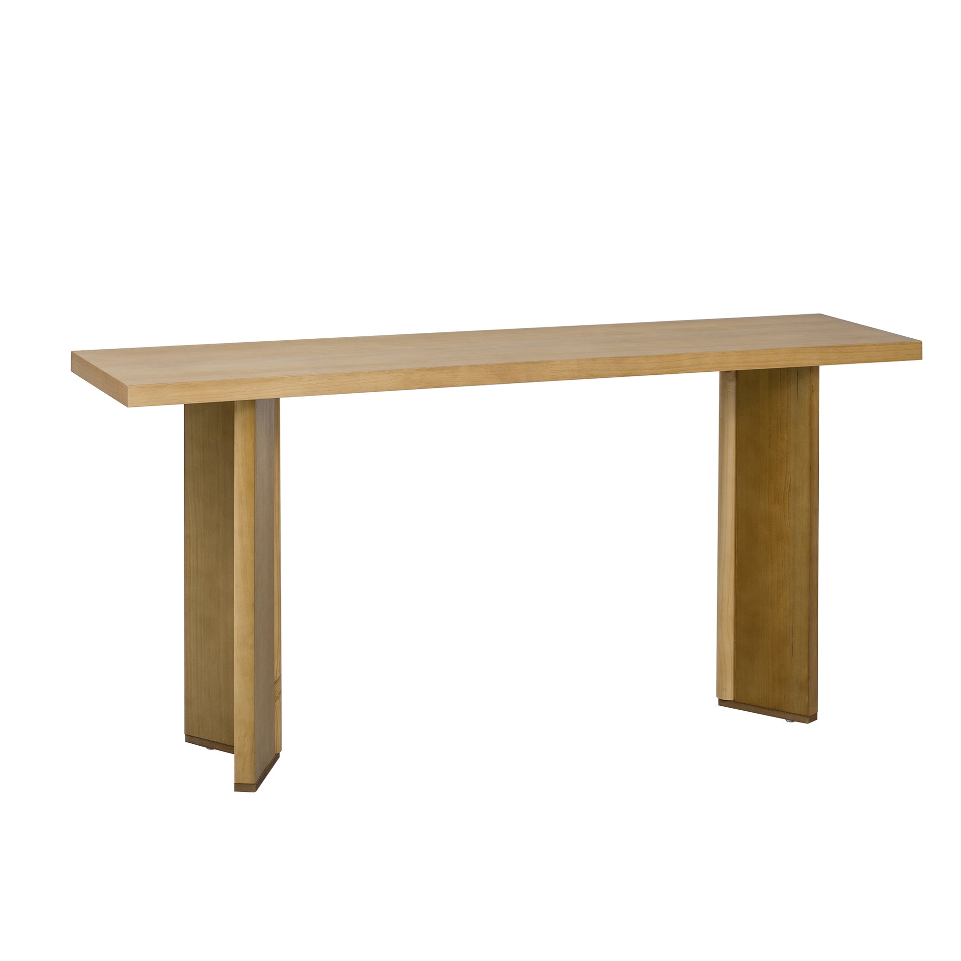 U_STYLE Stylish Console Table with Pine Veneer and Geometric Legs,Suitable for Living Room, Study and Dining Room
