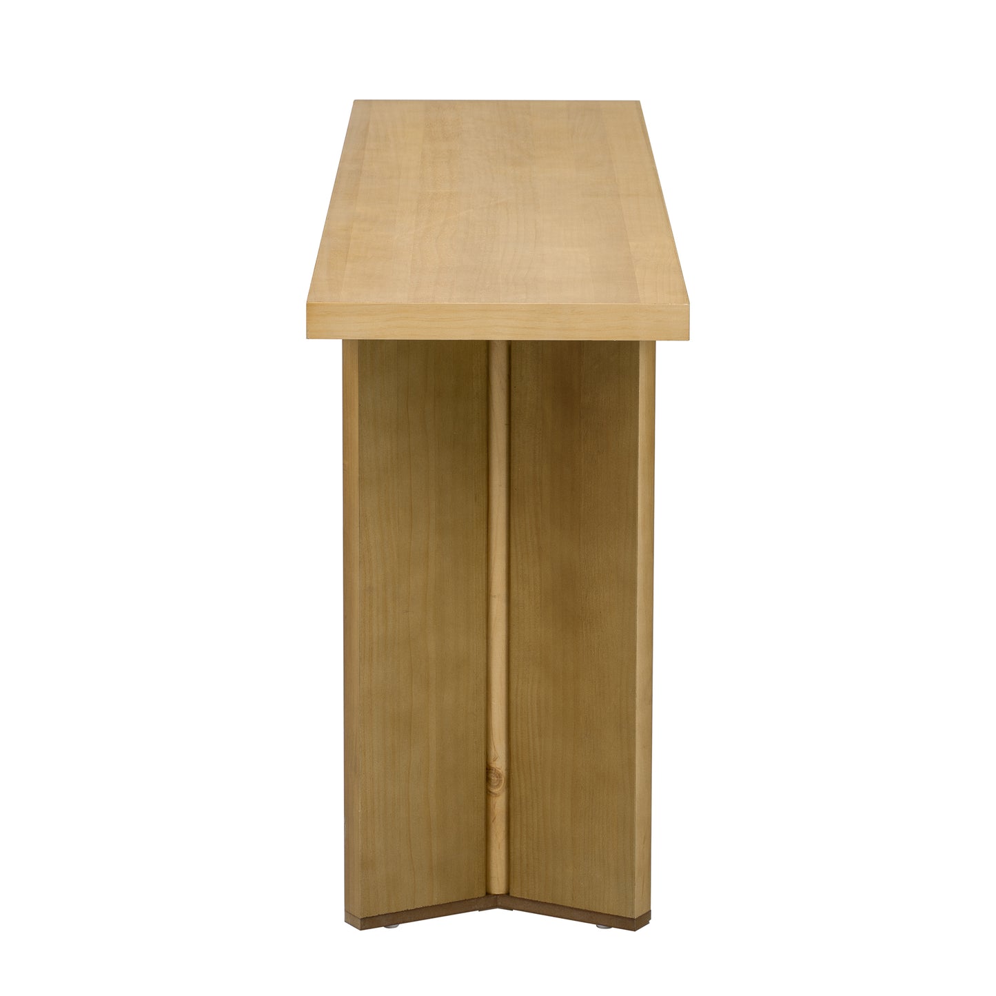 U_STYLE Stylish Console Table with Pine Veneer and Geometric Legs,Suitable for Living Room, Study and Dining Room