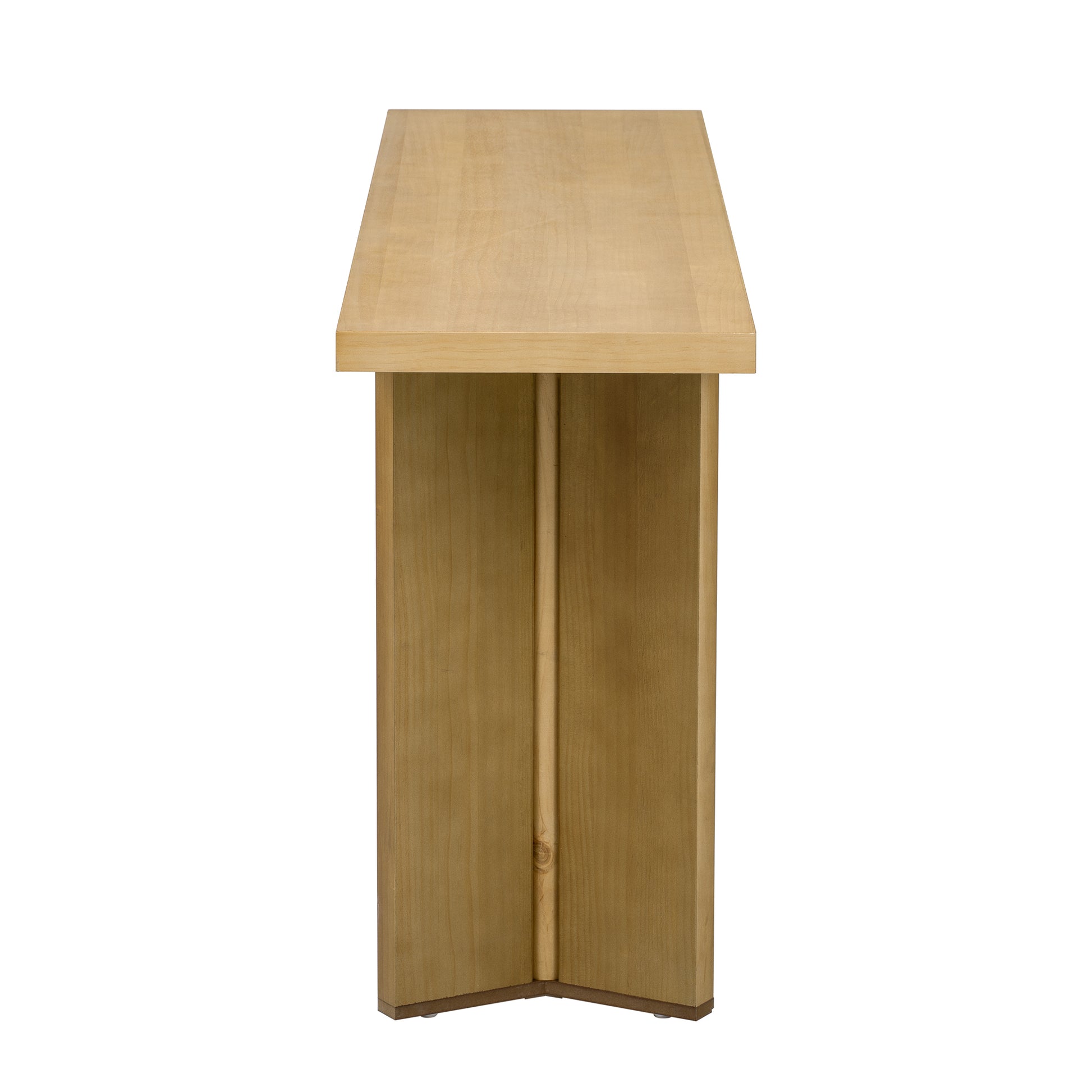 U_STYLE Stylish Console Table with Pine Veneer and Geometric Legs,Suitable for Living Room, Study and Dining Room
