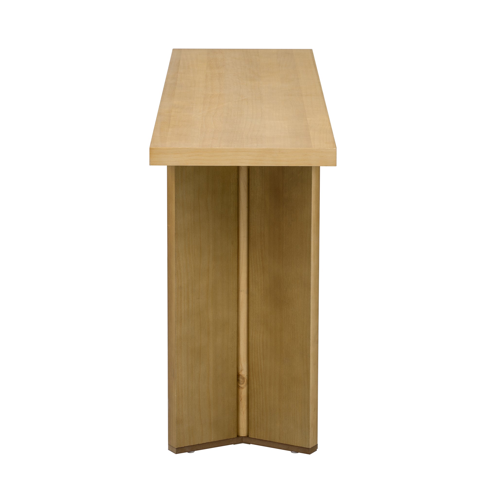 U_STYLE Stylish Console Table with Pine Veneer and Geometric Legs,Suitable for Living Room, Study and Dining Room