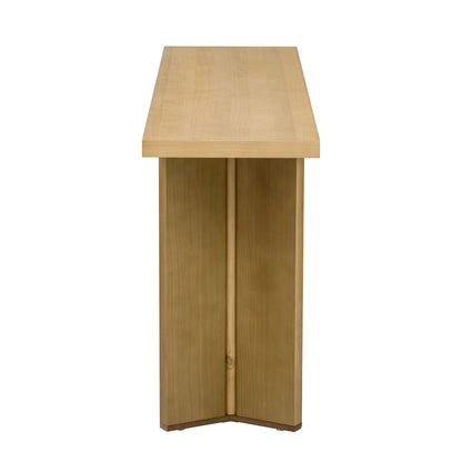 U_STYLE Stylish Console Table with Pine Veneer and Geometric Legs,Suitable for Living Room, Study and Dining Room