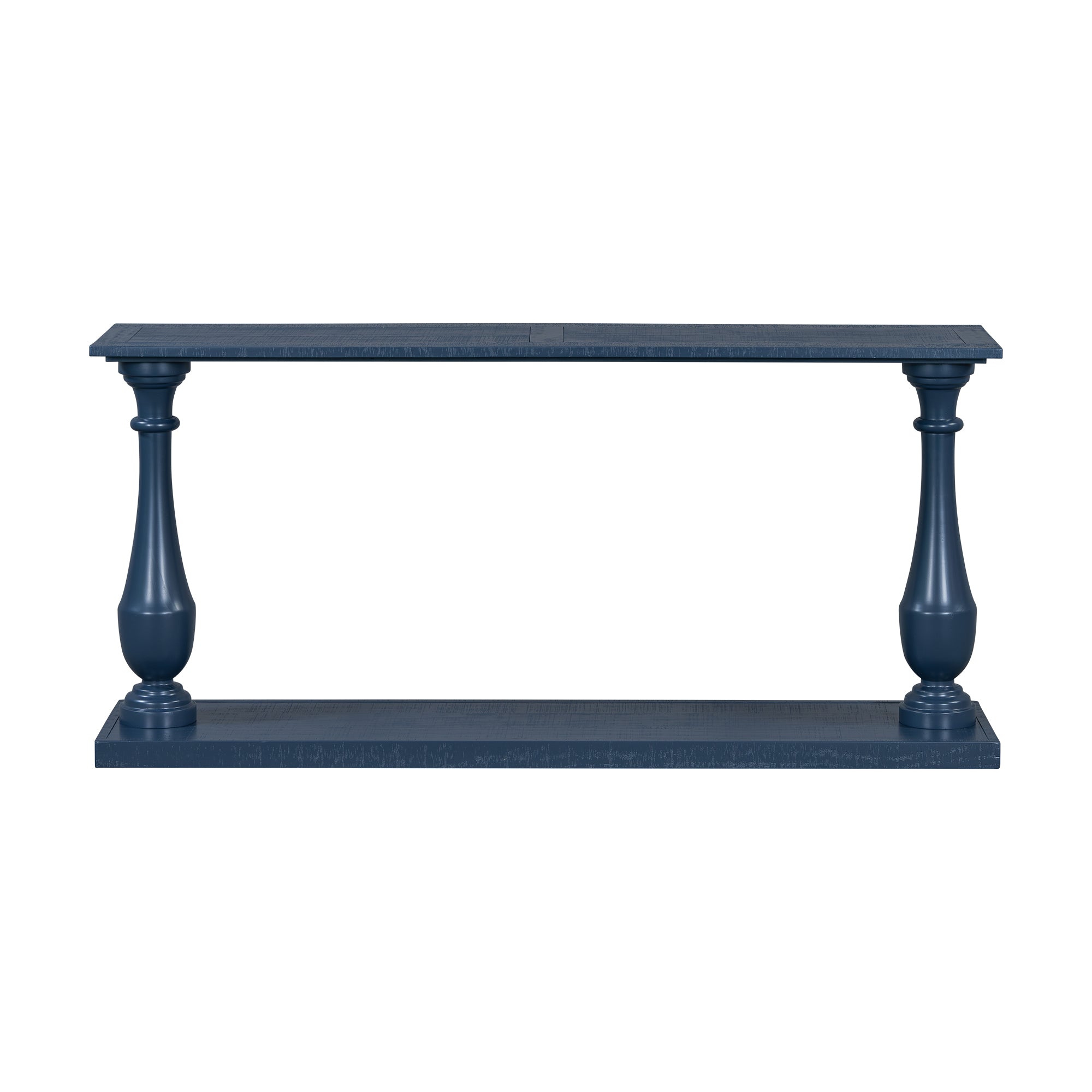 U_STYLE Vintage Sofa Table Console Table with Luxurious Pine Veneer and Elegance Vase-Leg Design,for Living Room Study room Entryway Bedroom