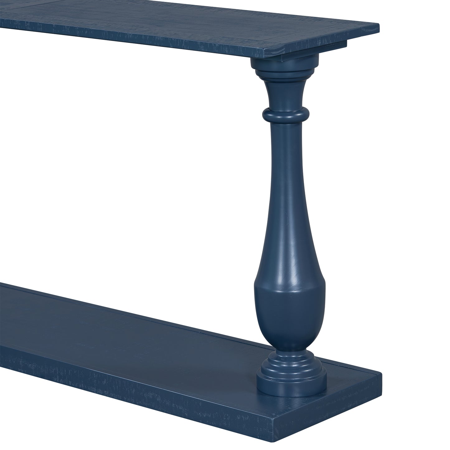 U_STYLE Vintage Sofa Table Console Table with Luxurious Pine Veneer and Elegance Vase-Leg Design,for Living Room Study room Entryway Bedroom