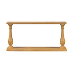 U_STYLE Vintage Sofa Table Console Table with Luxurious Pine Veneer and Elegance Vase-Leg Design,for Living Room Study room Entryway Bedroom