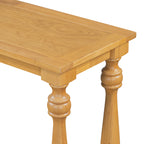U_STYLE Vintage Wood Grain Console Table with Bottom Shelf and Four Vase Legs, Suitable for Entryway, Hallway, Living Room, Bedroom