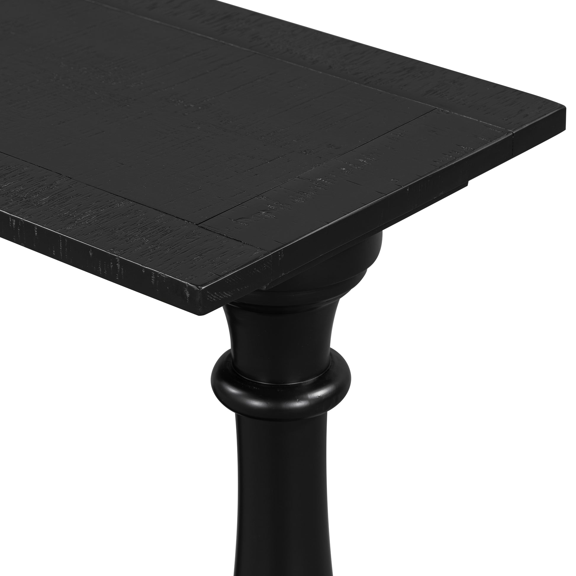 U_STYLE Vintage Sofa Table Console Table with Luxurious Pine Veneer and Elegance Vase-Leg Design,for Living Room Study room Entryway Bedroom