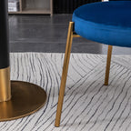 Amoa Contemporary 5-Piece Dining Set, White Round Dining Table with 4 Chairs