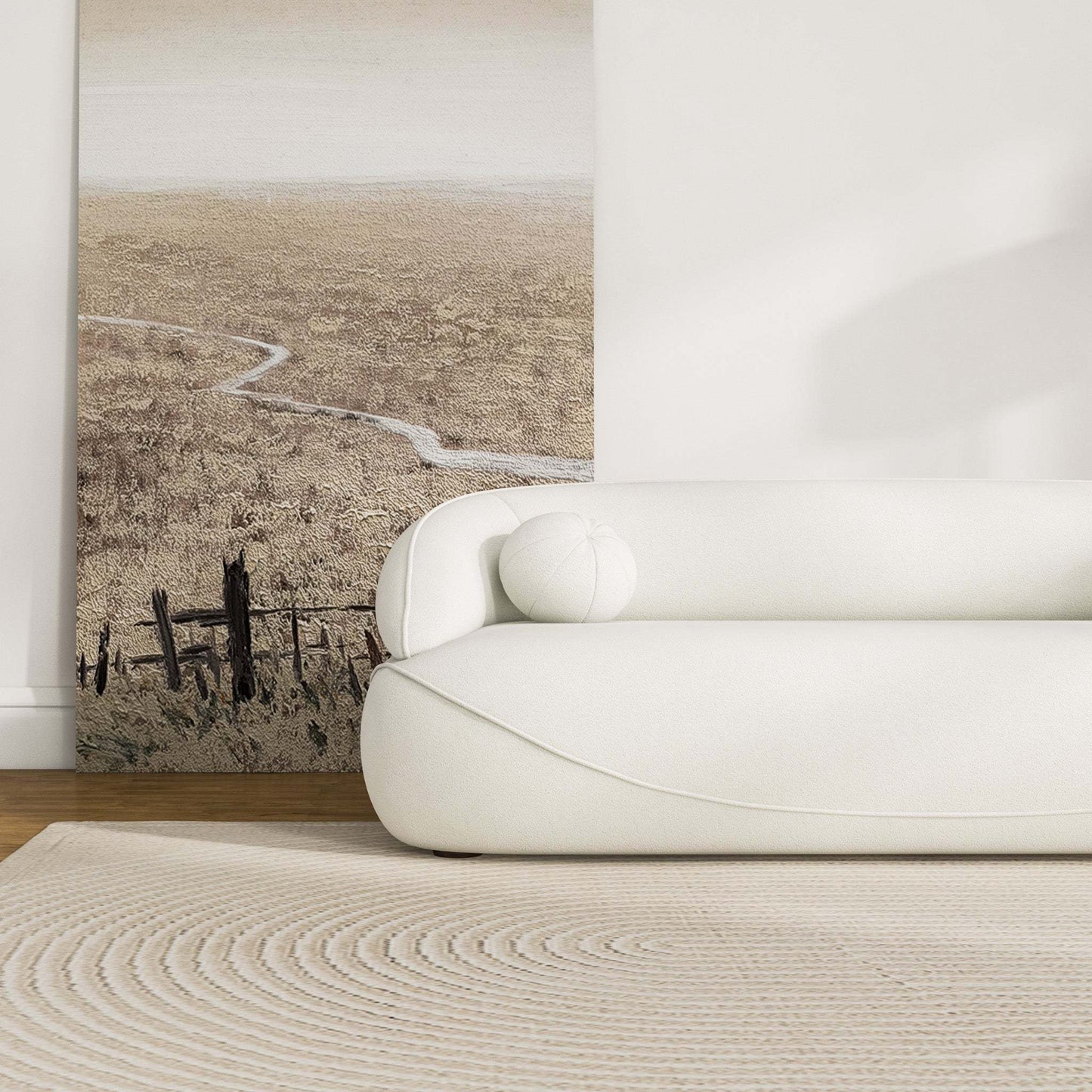 Andrew Beige Boucle Sofa