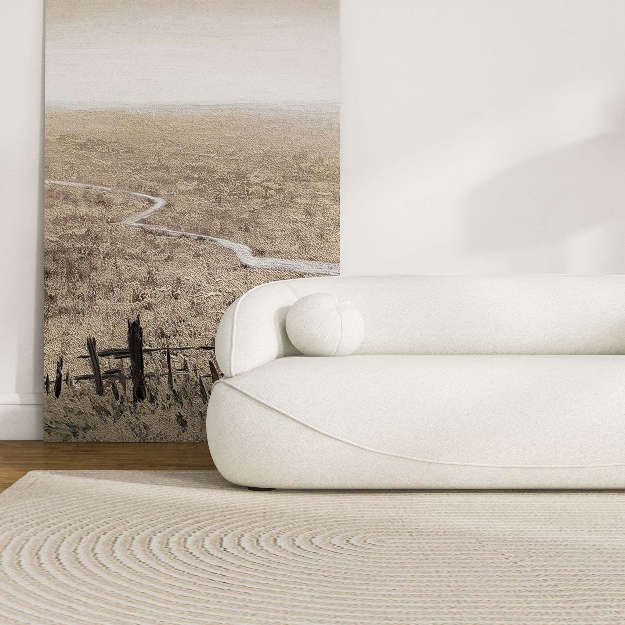 Andrew Beige Boucle Sofa