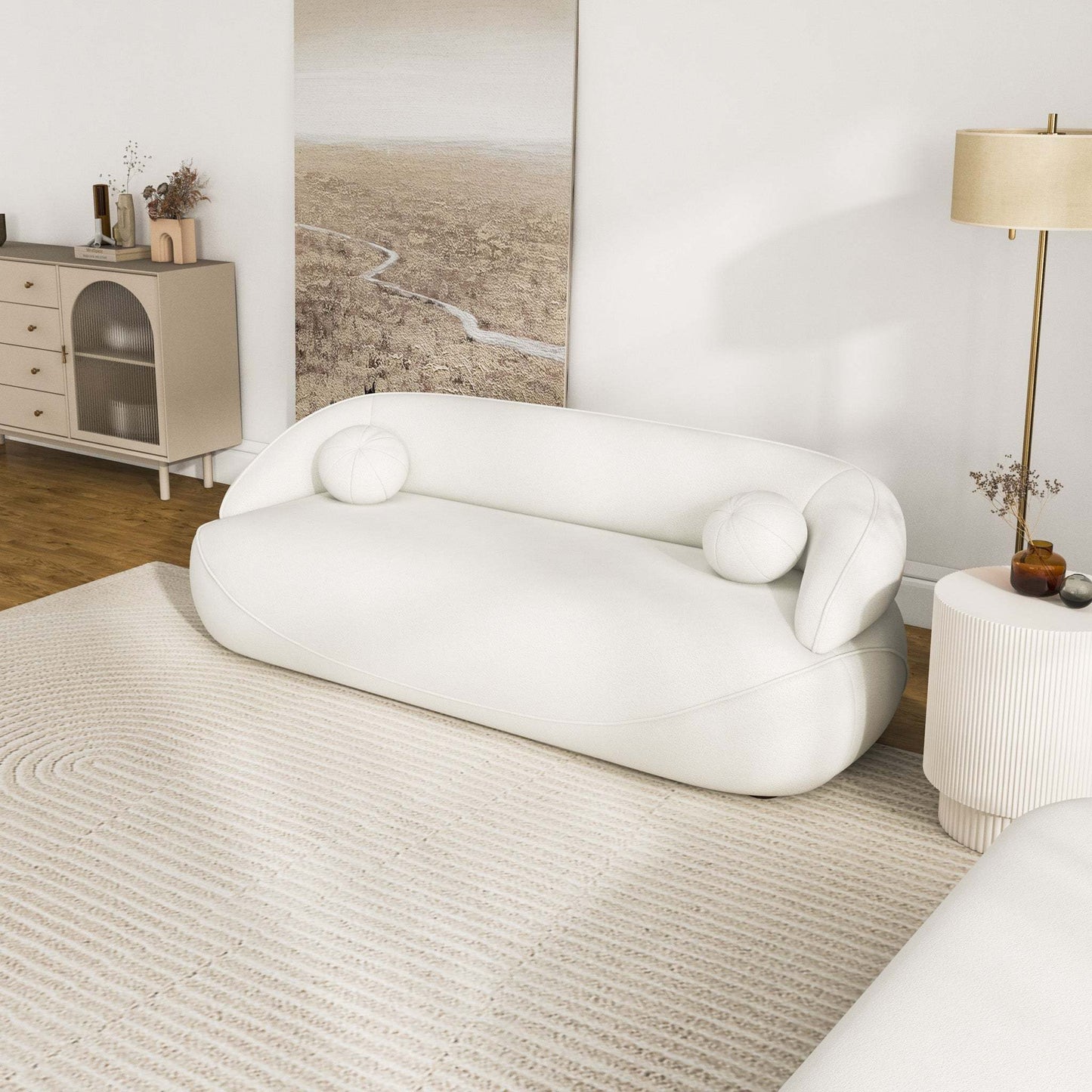 Andrew Beige Boucle Sofa