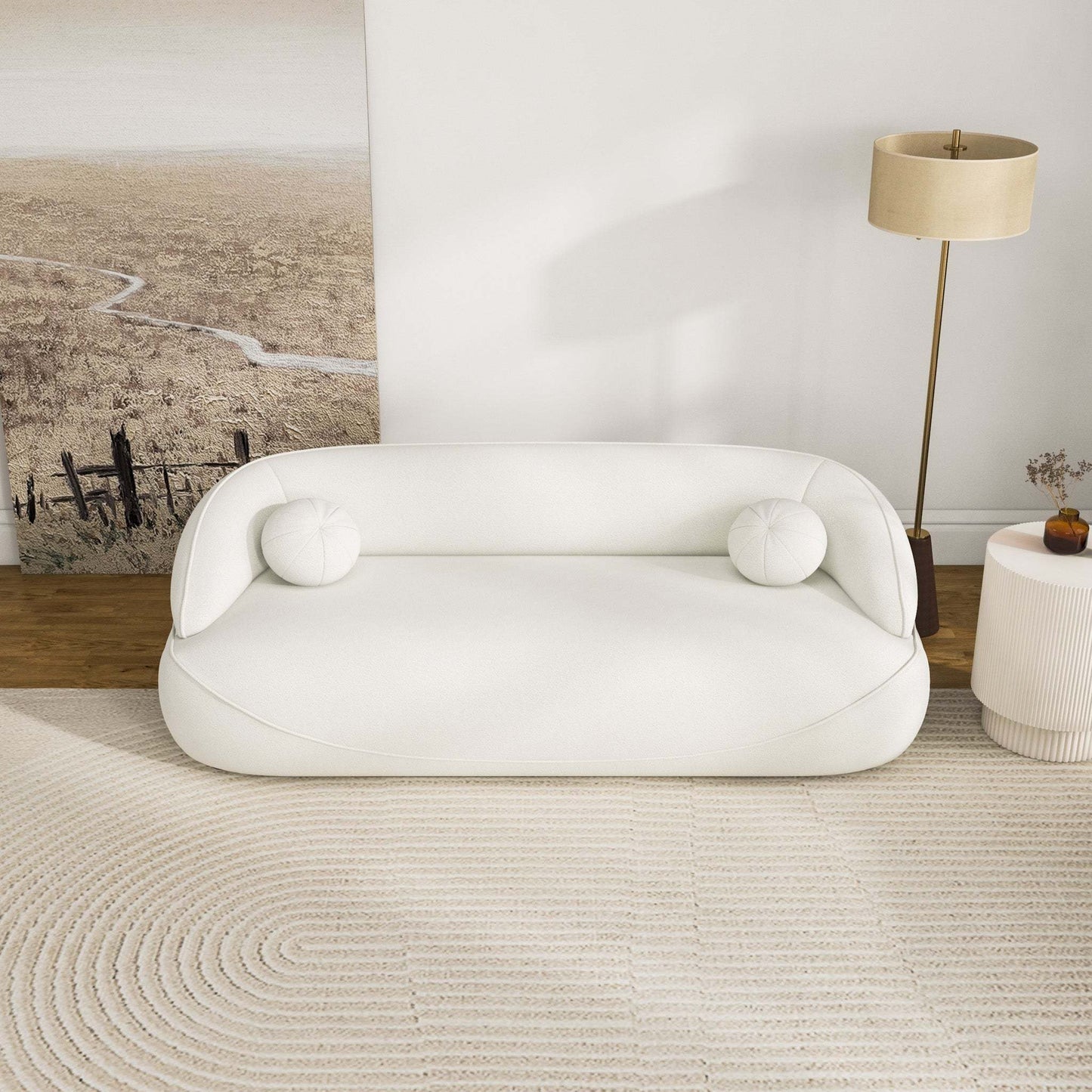 Andrew Beige Boucle Sofa