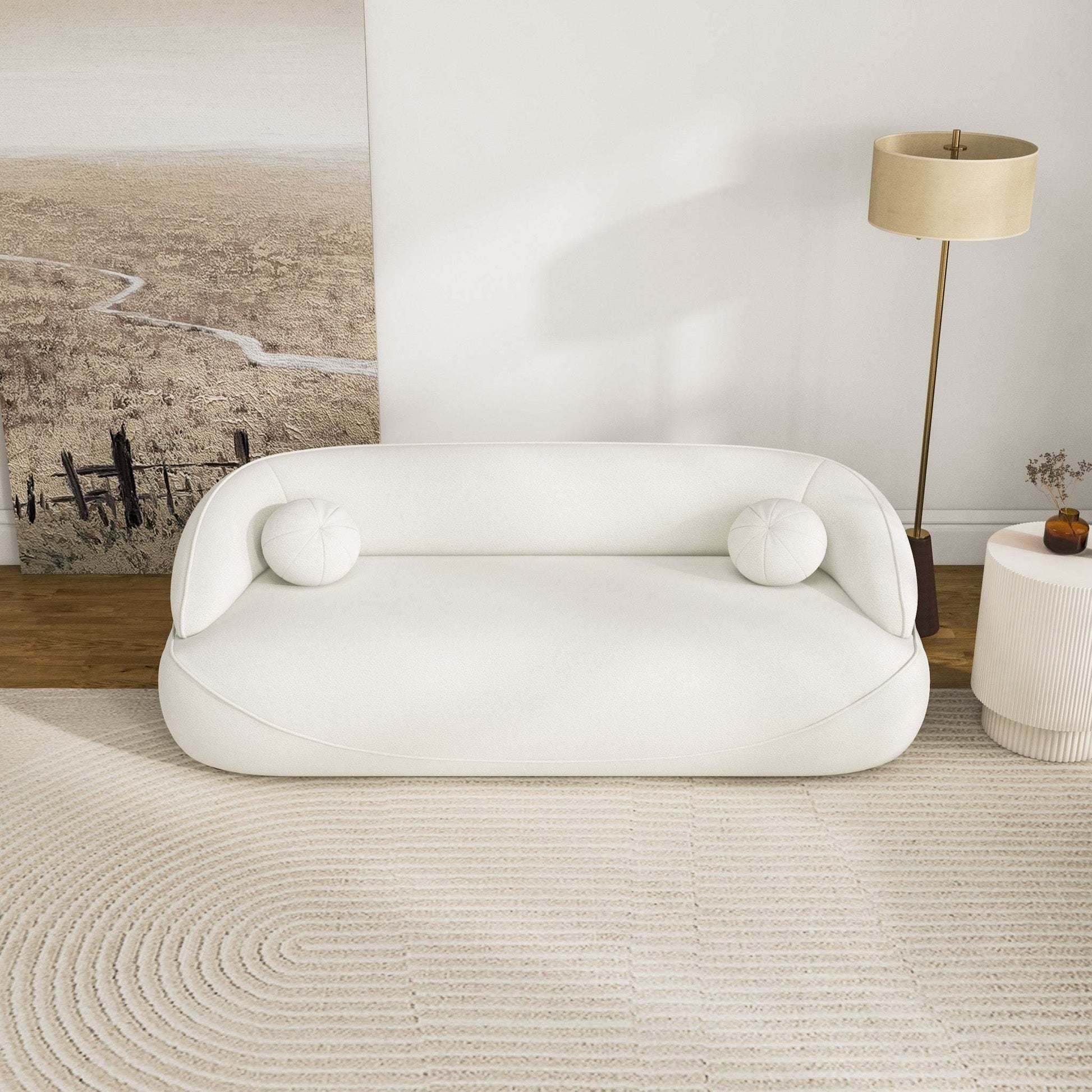 Andrew Beige Boucle Sofa