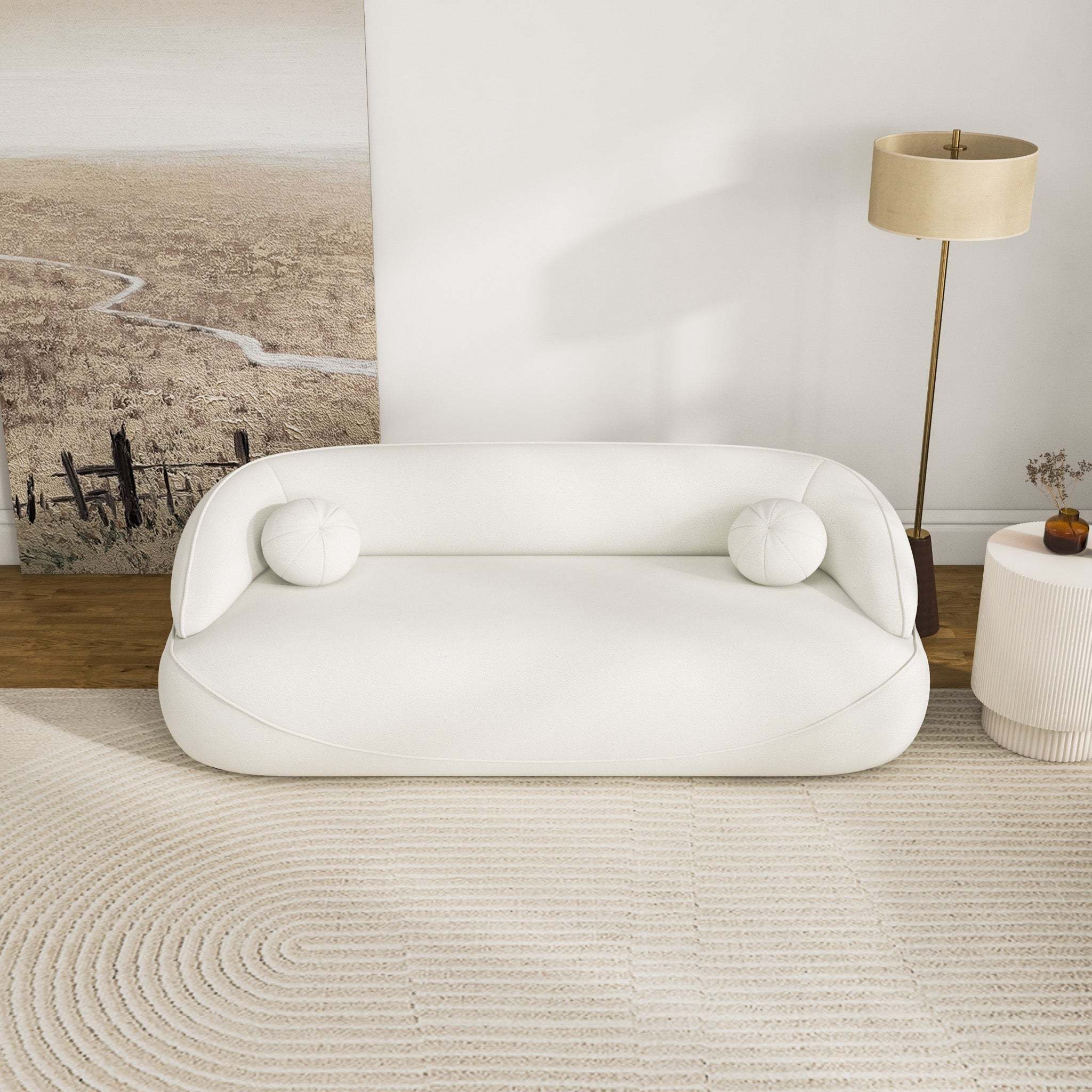 Andrew Beige Boucle Sofa