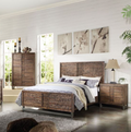 Andria Reclaimed Oak Finish Queen Bed Bed Frame