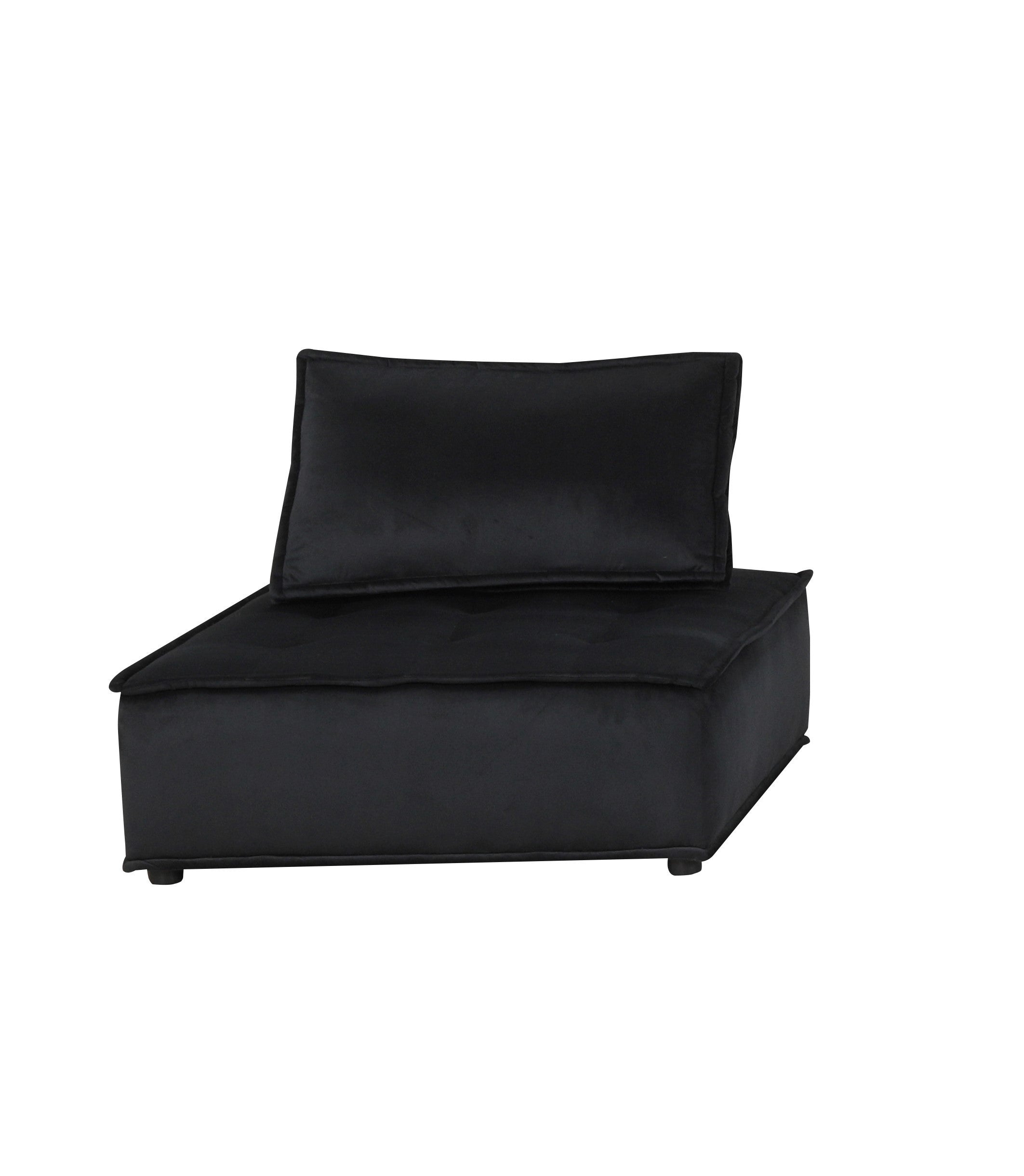 Anna 160" Black Velvet 6-Seater U-Shape Modular Sectional Sofa