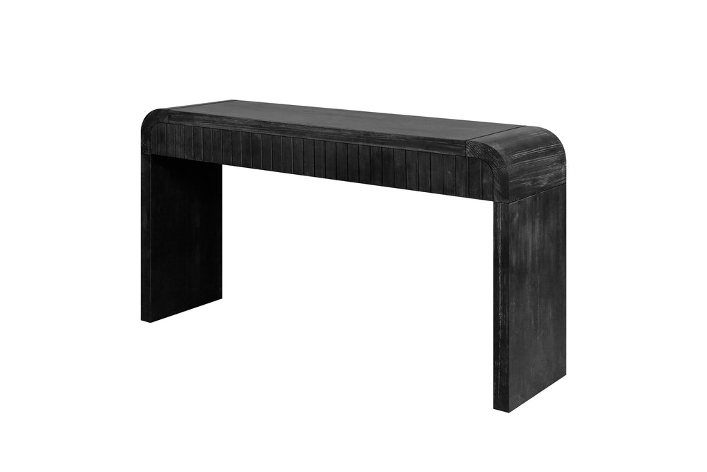 59'' Vintage Crafted Entryway Table,Two Hidden Handle Drawers,Farmhouse Console Table ,Easy Assembly, for Entrance & Dinning Room & Living Room & Hallway (Antique Black)