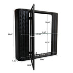 Wall-Mounted Bathroom Cabinet with Mirror, Metal Framed Mirrored Door Medicine Cabinet, 2 Inner Shelves for Storage, Modern Farmhouse Style, Over Toilet or Vanity Organizer