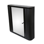 Wall-Mounted Bathroom Cabinet with Mirror, Metal Framed Mirrored Door Medicine Cabinet, 2 Inner Shelves for Storage, Modern Farmhouse Style, Over Toilet or Vanity Organizer