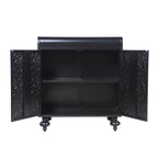 Art Accent Cabinet With 2 Doors, Sideboard Buffet Cabinet with Storage, Distressed Decorative Storage Cabinet With Embossed Pattern For Entryway Living Room Dining Room