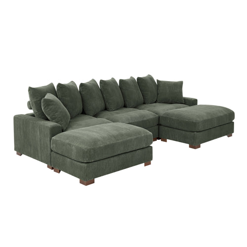 Wynisha 122'' Corduroy Sofa Sectional Sofa