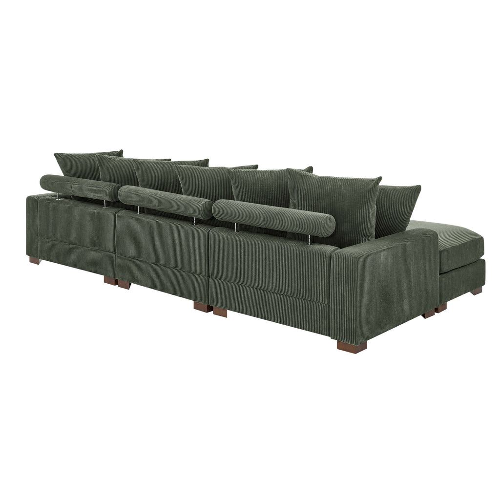 Wynisha 122'' Corduroy Sofa Sectional Sofa