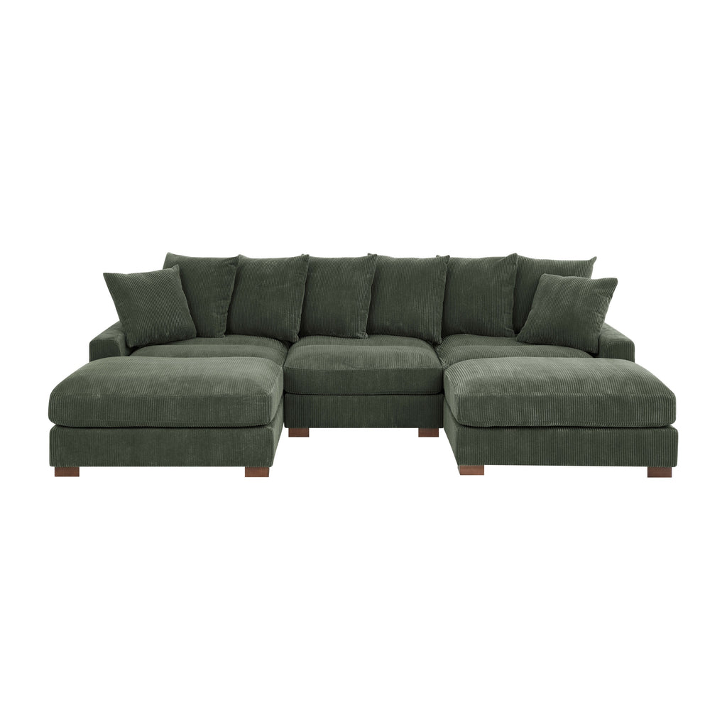 Wynisha 122'' Corduroy Sofa Sectional Sofa