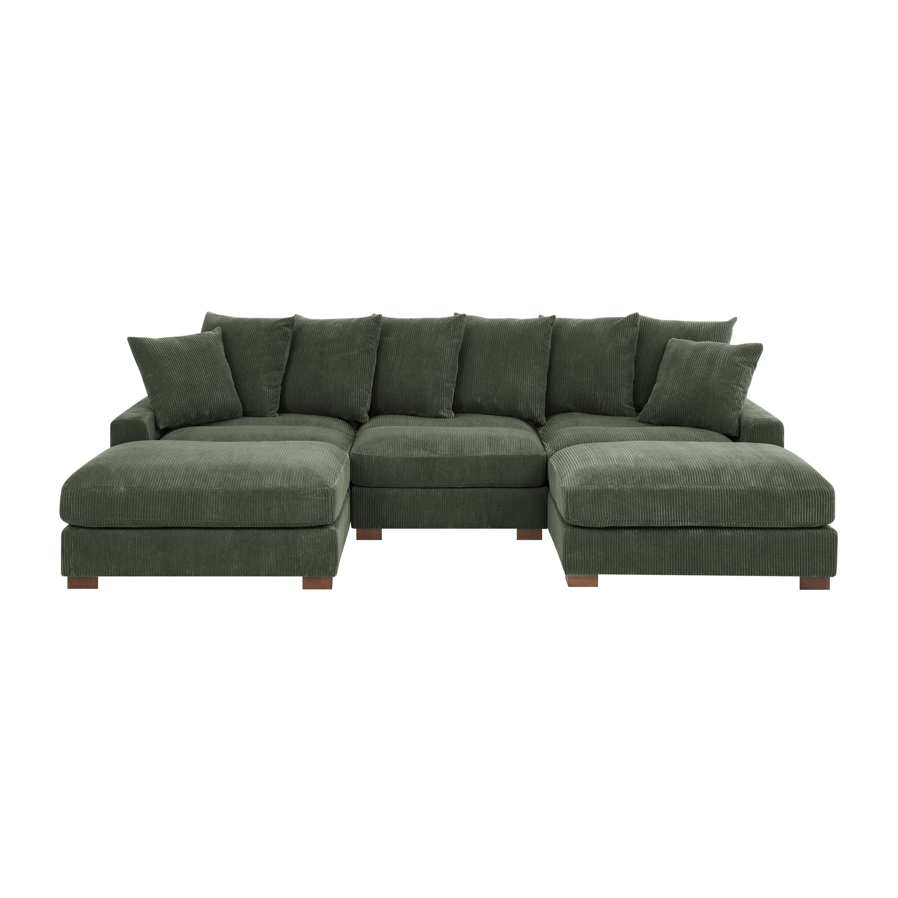Wynisha 122'' Corduroy Sofa Sectional Sofa