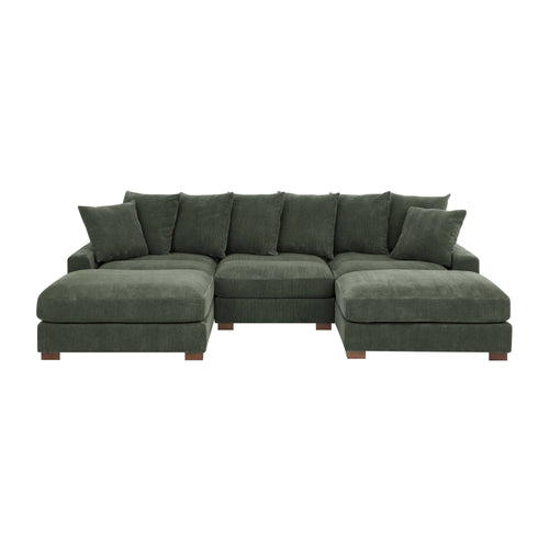Wynisha 122'' Corduroy Sofa Sectional Sofa
