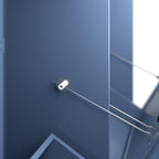 Farmhouse Blue Double Tilt Out Trash Cabinet for 20 Gallon Trash Cans, Free Standing Recycling Cabinet with Hideaway Drawer, Barn Door Style Laundry Sorter Cabinet, Tilt Out Trash Cabinet for Kitchen Trash Bin