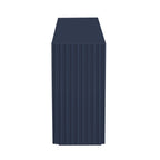 TREXM 4 Wavy Doors Ample Storage Space Sideboard with Adjustable Shelves and Retro Copper Handles for Dining Room and Living Room (ANTIQUE NAVY)