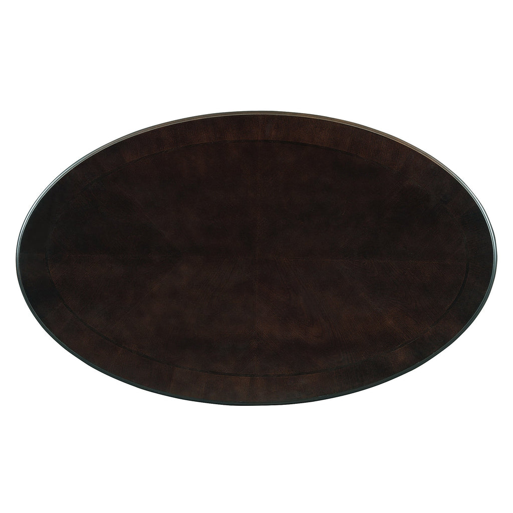 Vintage Oval Coffee Table with Drawer and Storage Shelf, Antique Cocktail Table in 45', French Country Accent Table for Living Room,Beige and Espresso