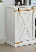 Antique White Gold Accents Rustic Style 1pc Console Table / Sofa Table Storage Drawer Shelve Living Room Tables