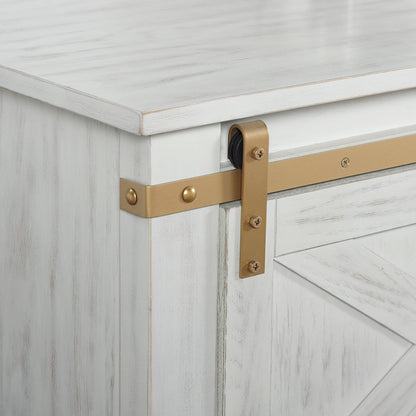 Antique White Gold Accents Rustic Style 1pc Console Table / Sofa Table Storage Drawer Shelve Living Room Tables