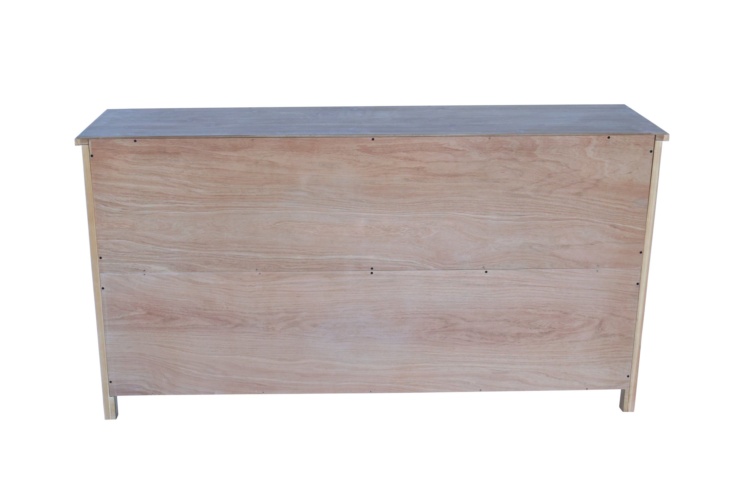 60'Wood Accent Cabinet with 4 Doors, Brown and antique white Modern Pantry Cabinet, Wood Buffet Cabinet, Media Cabinet, Console Cabinet, Cabinet for Entryway, Living Room, Bedroom, Dining Room