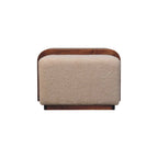 Solid Wood Arden Bench Duo,Boucle seats,Warm Tone Bench