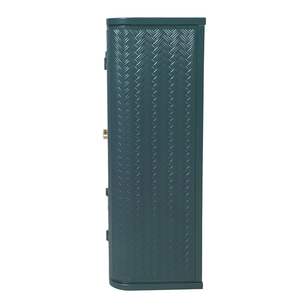 Army Green Wall-Mounted Bathroom Cabinet with Mirror, 2 Mirrored Doors & Open Shelf, Farmhouse Metal Frame Storage Cabinet with Open Compartment for Vanity, Toilet & Over-the-Sink