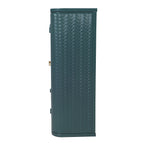 Army Green Wall-Mounted Bathroom Cabinet with Mirror, 2 Mirrored Doors & Open Shelf, Farmhouse Metal Frame Storage Cabinet with Open Compartment for Vanity, Toilet & Over-the-Sink