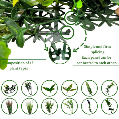 (3rolls)Artificial Boxwood Topiary Hedges Panels,40' x 40', Grass Backdrop Wall,Privacy Screen,Sun Protected Green Wall Decor ,for Outdoorfor Patio, Balcony, Garden, Backyard Indoor Outdoor Green Wall