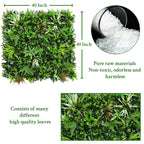 (3rolls)Artificial Boxwood Topiary Hedges Panels,40' x 40', Grass Backdrop Wall,Privacy Screen,Sun Protected Green Wall Decor ,for Outdoorfor Patio, Balcony, Garden, Backyard Indoor Outdoor Green Wall