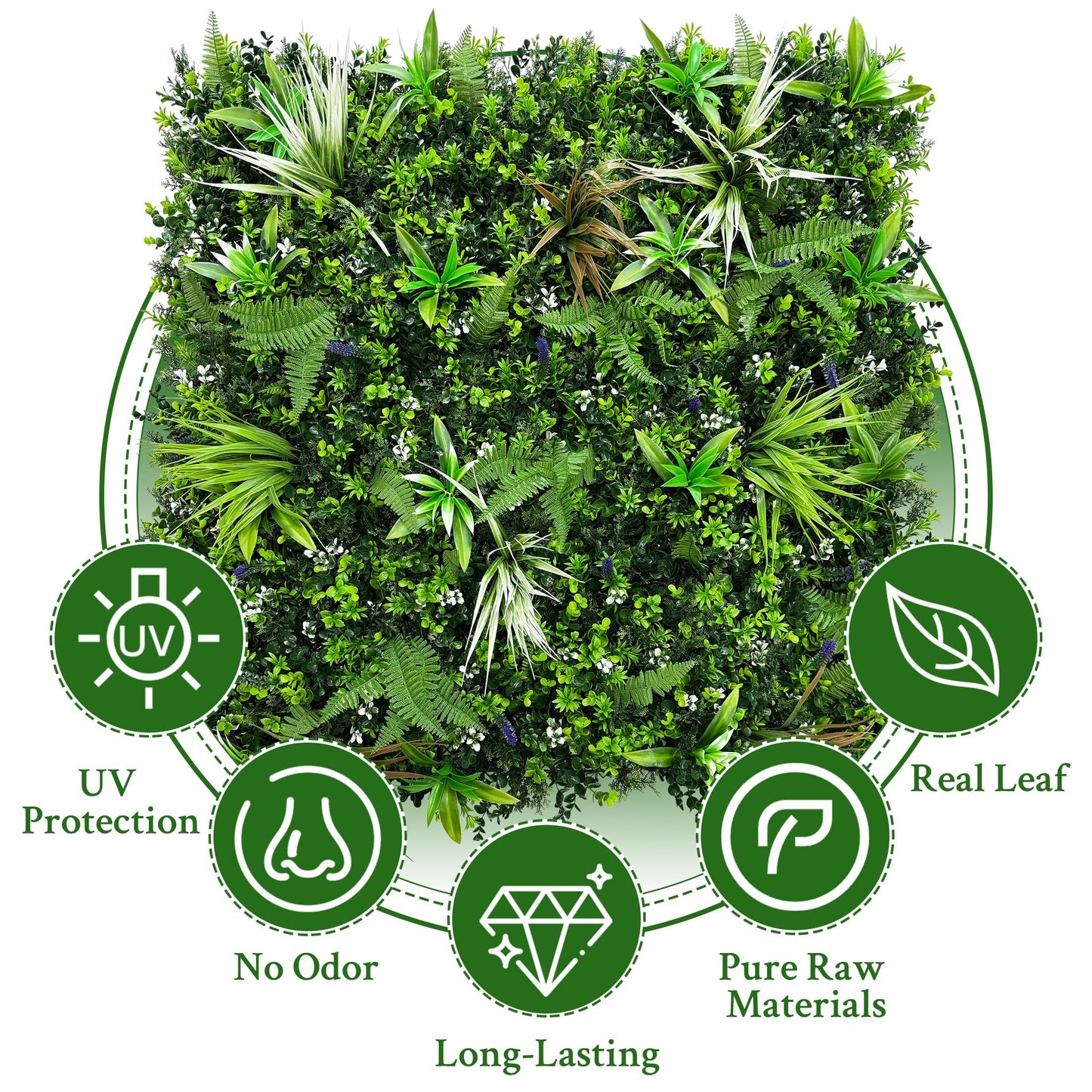 (3rolls)Artificial Boxwood Topiary Hedges Panels,40' x 40', Grass Backdrop Wall,Privacy Screen,Sun Protected Green Wall Decor ,for Outdoorfor Patio, Balcony, Garden, Backyard Indoor Outdoor Green Wall